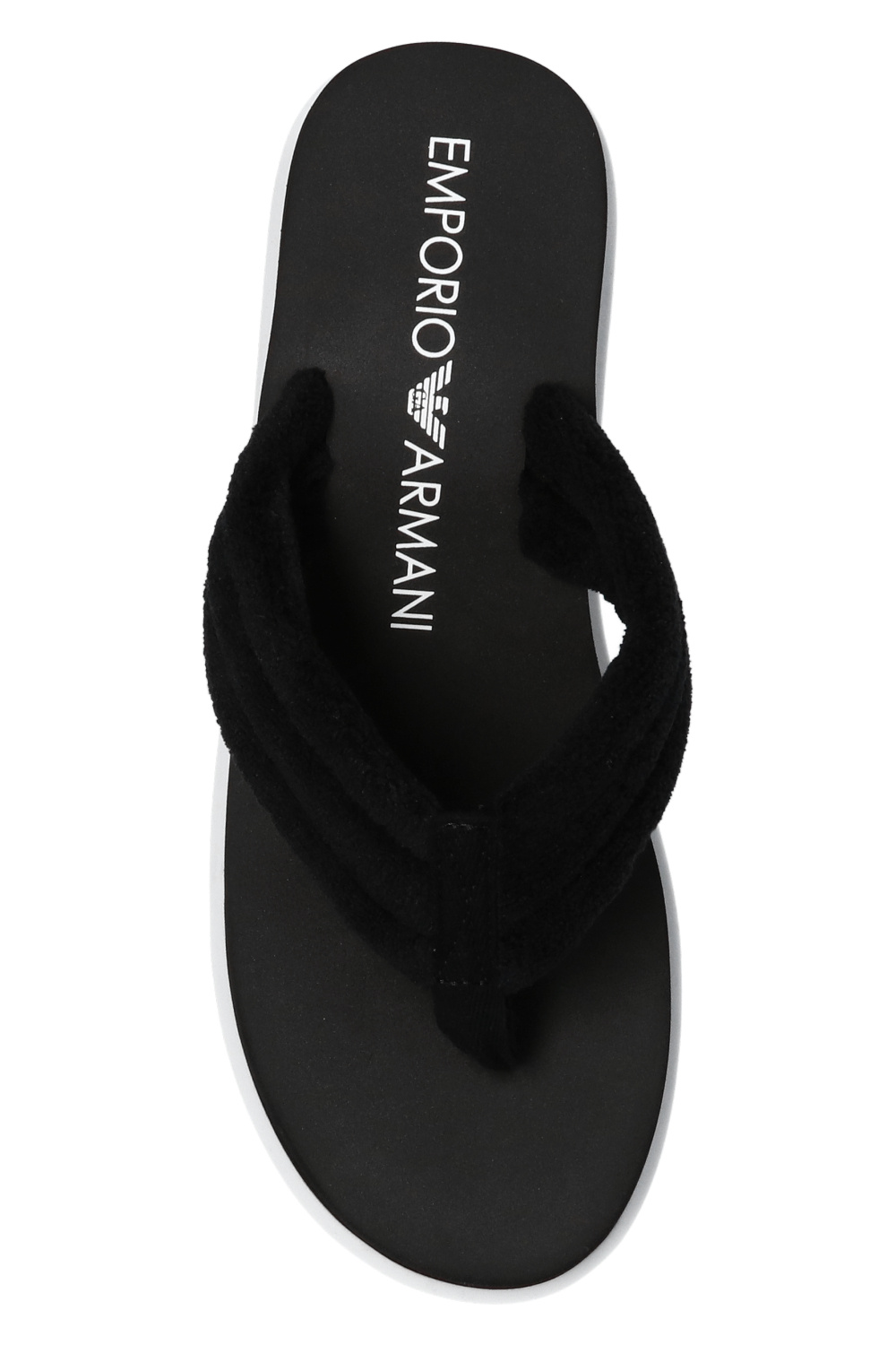 IetpShops Guam Black Platform flip flops Emporio Armani